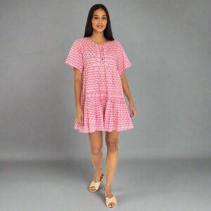 Marea pink and white floral Tiki dress, size XS, NEW WITH TAGS!